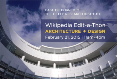 Wikipedia Edit-a-Thon at the Getty Research Institute to Focus on Architecture and Design
