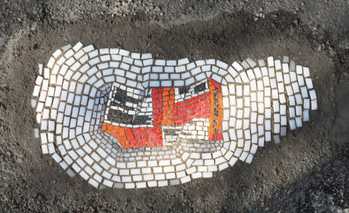 Witty Mosaics Offer a Beautiful Solution to the Pothole Problem