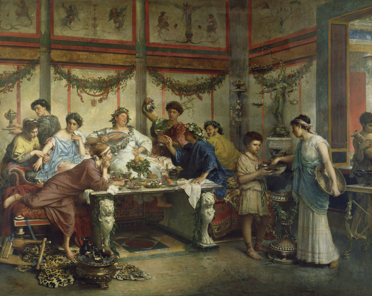 Reclining and Dining (and Drinking) in Ancient Rome
