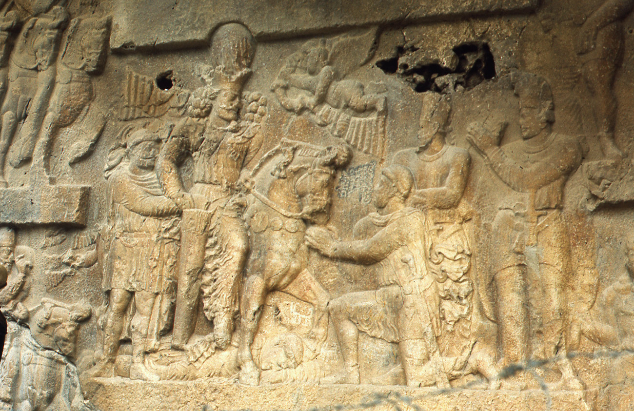 Rock relief at Bishapur, Iran