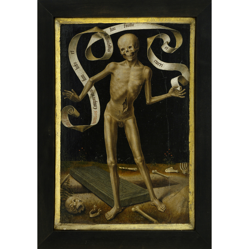 Death at Graveside, 1485, Hans Memling. Oil on oak panel, 8 11/16 × 5 1/8 in. Strasbourg, Musée des Beaux-Arts. Photo: M. Bertola