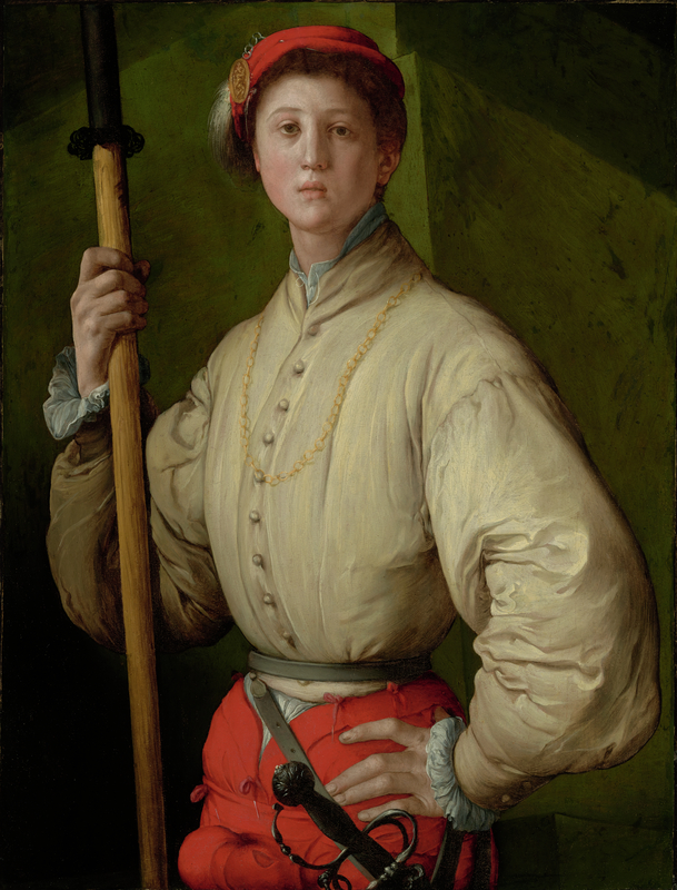 <em>Portrait of a Halberdier (Francesco Guardi?) </em>, about 1529–1530, Pontormo (Jacopo Carucci). Oil on canvas (transferred from wood panel), 37 1/2 × 28 3/4 in. The J. Paul Getty Museum, 89.PA.49. Digital image courtesy of the Getty's Open Content Program Portrait of a Halberdier (Francesco Guardi?) , about 1529–1530, Pontormo (Jacopo Carucci). Oil on canvas (transferred from wood panel), 37 1/2 × 28 3/4 in. The J. Paul Getty Museum, 89.PA.49. Digital image courtesy of the Getty's Open Content Program