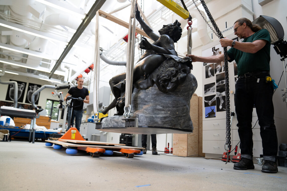 Photos Saving an Ancient Roman Sculpture, Step by Careful Step Getty