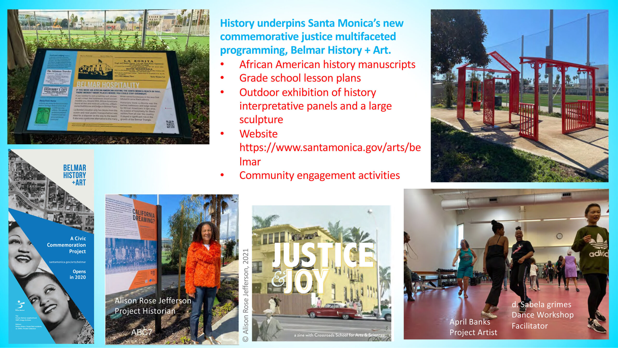 Belmar History + Art project, Santa Monica, CA. Composite courtesy of Alison Rose Jefferson Belmar History + Art project, Santa Monica, CA. Composite courtesy of Alison Rose Jefferson